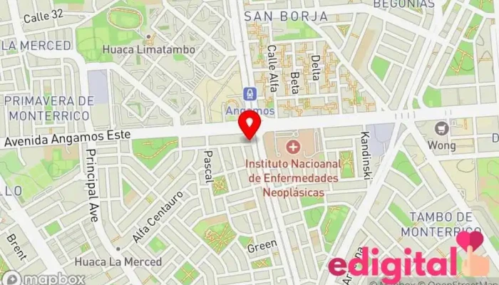 mapa de Botica La Mano De Dios Farmacia en Surquillo