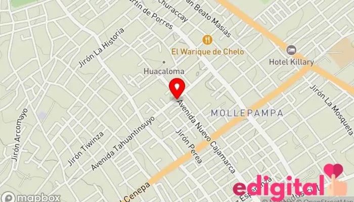 mapa de Botica La Única Farmacia en Cajamarca