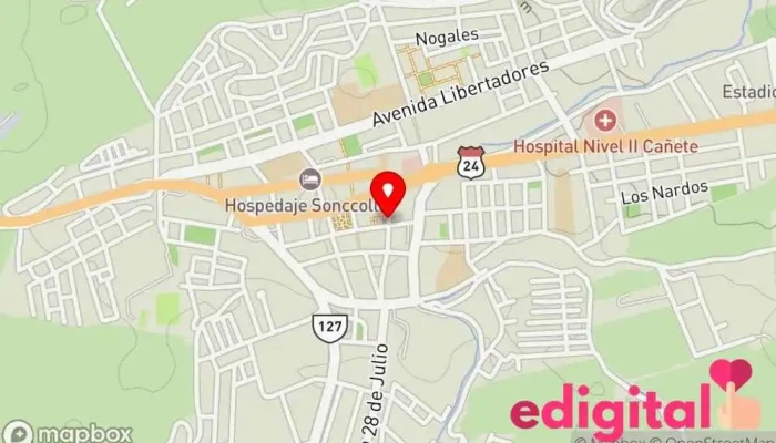 mapa de Botica Leo Midas Farmacia en San Vicente de Cañete
