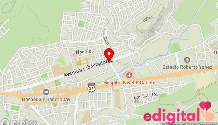 mapa de BOTICA LEOFARMA Farmacia en San Vicente de Cañete