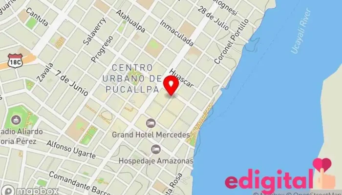 mapa de Botica Lino Farmacia en Pucallpa