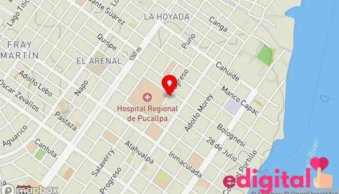 mapa de Botica M & W Farmacia en Pucallpa