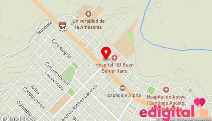 mapa de Botica Madiur Farma Farmacia en Bagua Grande