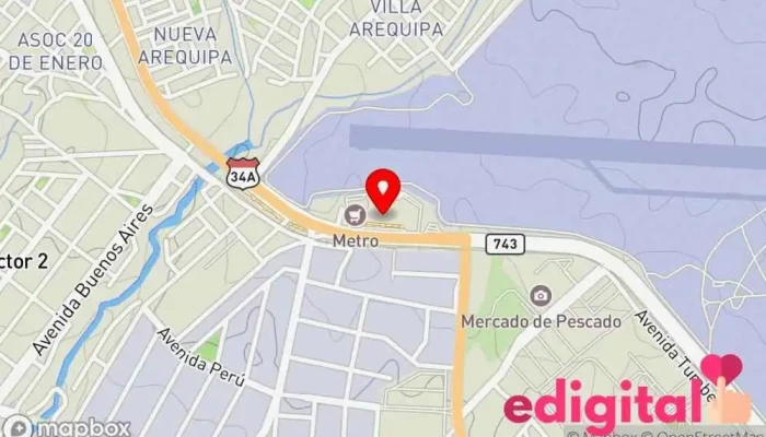 mapa de Botica Marifarma Farmacia en Cerro Colorado