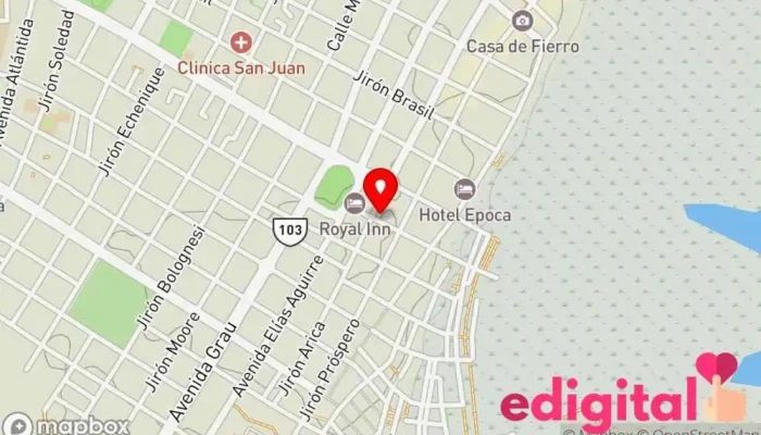 mapa de Botica Medisel Farmacia en Iquitos