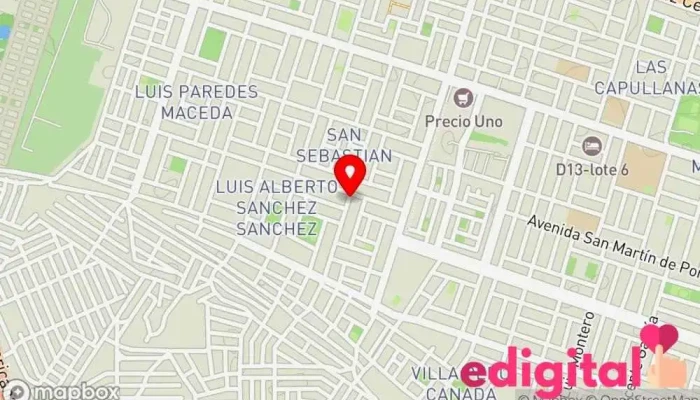 mapa de Botica Mi Consuelo Farmacia en Piura