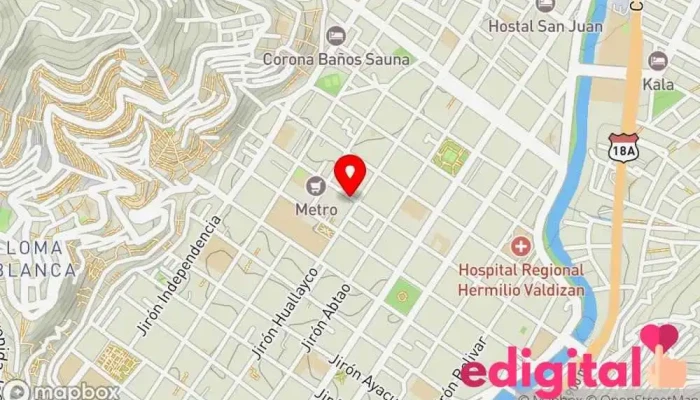 mapa de Botica Multimedica Farmacia en Huánuco