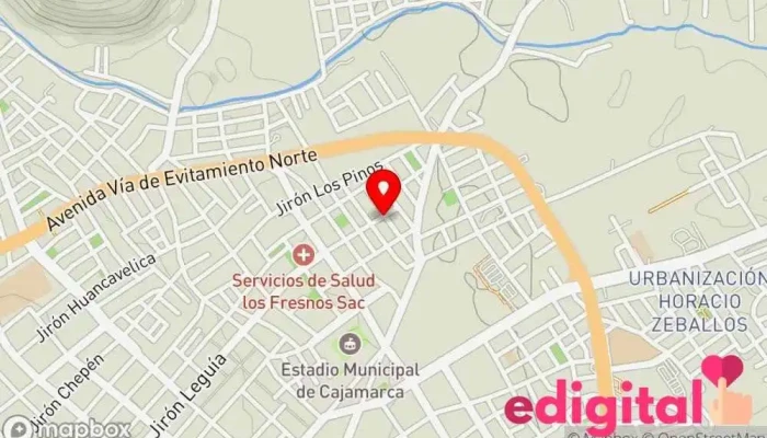 mapa de Botica Nedifarma Farmacia en Cajamarca