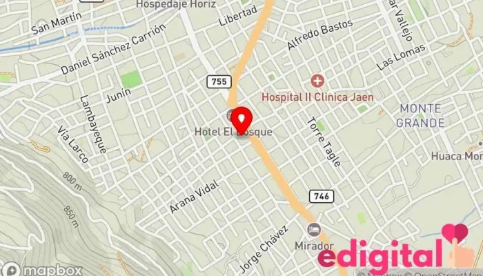 mapa de Botica Nuevo Oriente Farmacia en Jaén