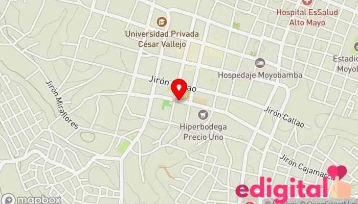 mapa de BOTICA OLMEDO Farmacia en Moyobamba