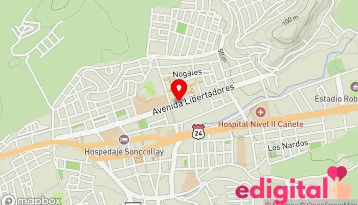 mapa de Botica Oropeza Farmacia en San Vicente de Cañete