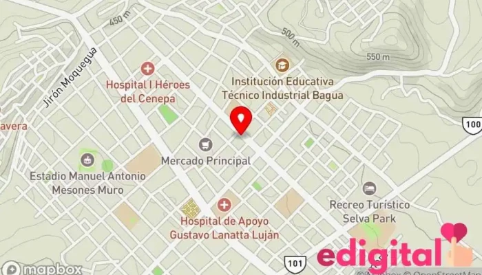 mapa de BOTICA PERFUMERIA LUSSFARMA Farmacia en Bagua