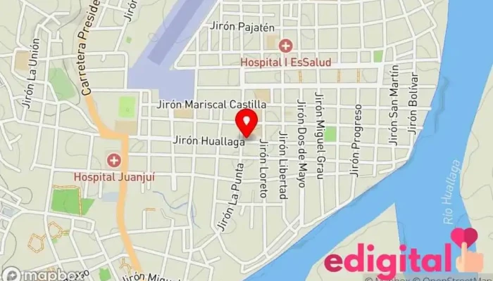 mapa de Botica RF Farma Farmacia en Juanjuí
