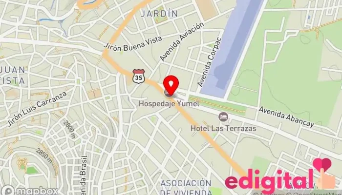 mapa de Botica rojas Farmacia en Ayacucho