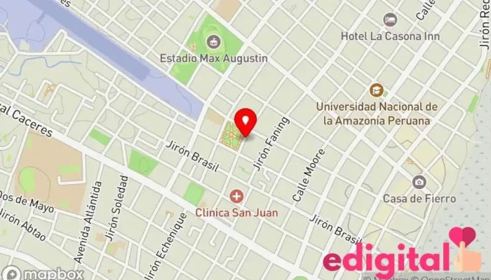 mapa de Botica Salud Y Vida Farmacia en Iquitos
