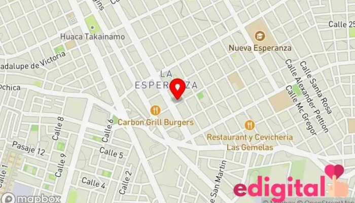 mapa de BOTICA SAN FELIPE Farmacia en La Esperanza