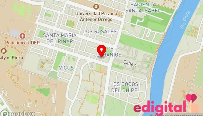 mapa de Botica San Juan Pablo II Farmacia en Piura