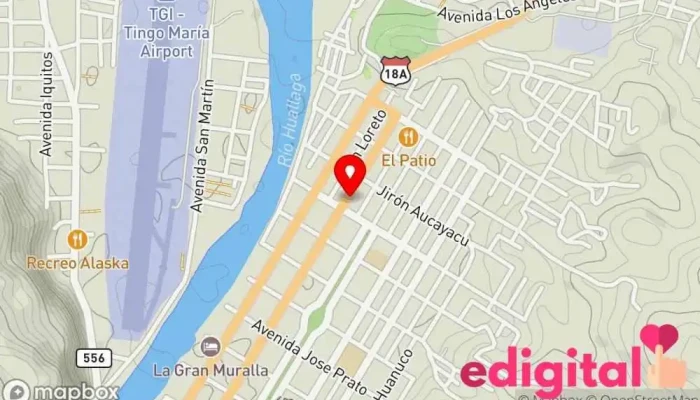 mapa de Botica San Lucas Farmacia en Tingo María