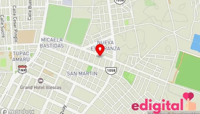 mapa de Botica San Martín de la Y Farmacia en Sechura