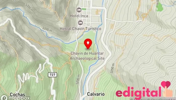 mapa de Botica San Martin Farmacia en Chavín de Huantar