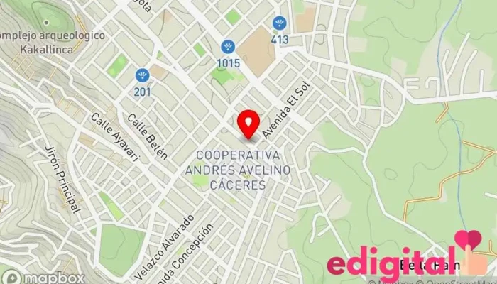 mapa de Botica San Miguel Farmacia en Jacobo Hunter