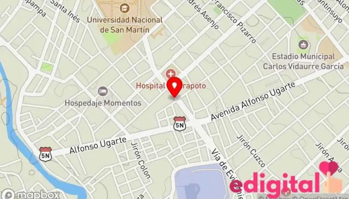 mapa de Botica San Pablo Farmacia en Tarapoto