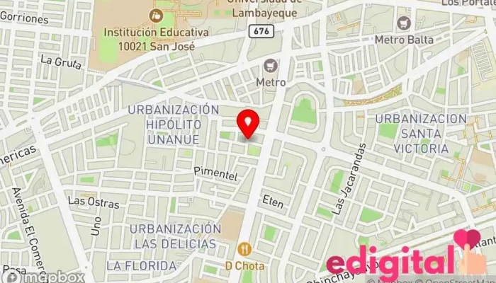 mapa de Botica San Pedro Farmacia en Chiclayo