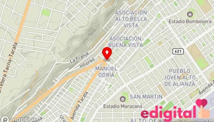 mapa de Botica San Pedro Farmacia en Tacna