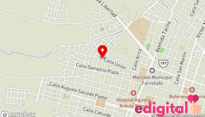 mapa de Botica San Vicente Farmacia en Ferreñafe