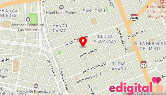 mapa de Botica Santa Monica Farmacia en Juliaca