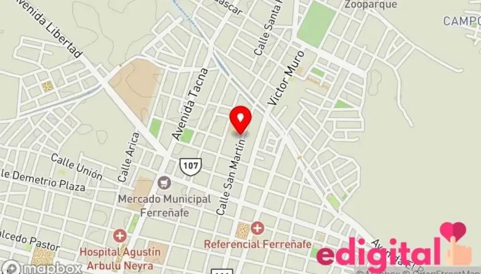 mapa de BOTICA SICÁNPHARMA Farmacia en Ferreñafe