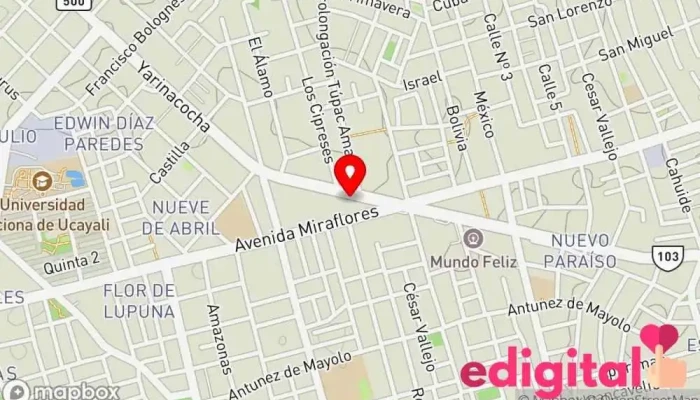 mapa de BOTICA UNIVERSAL PUCALLPA Farmacia en Pucallpa