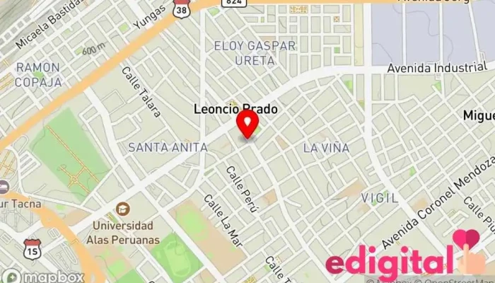 mapa de BOTICA VIDA Y FAMILIA Farmacia en Tacna