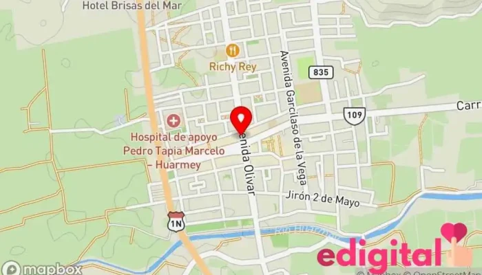 mapa de BOTICA VIDAFARMA HUARMEY Farmacia en Huarmey