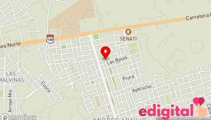 mapa de Botica virgen de copacabana Farmacia en Tumbes