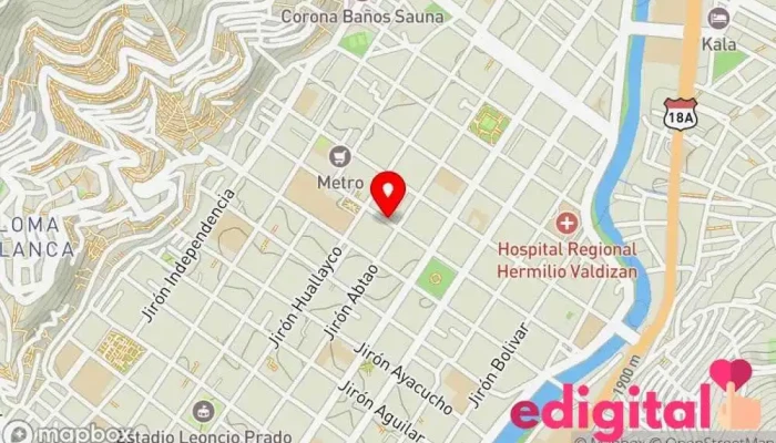 mapa de BOTICA WAYRA SALUD Farmacia en Huánuco