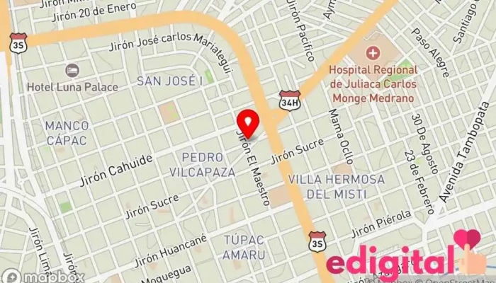 mapa de Botica Wildo Farmacia en Juliaca