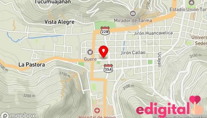 mapa de Botica Yami Farma Farmacia en Tarma