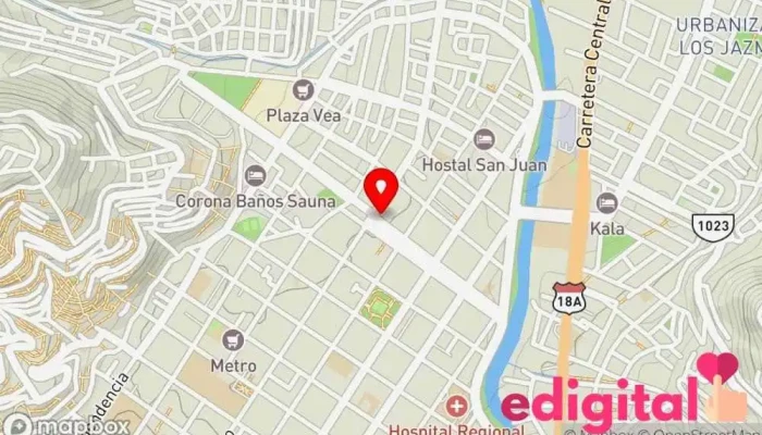 mapa de Botica Yane Farmacia en Huánuco