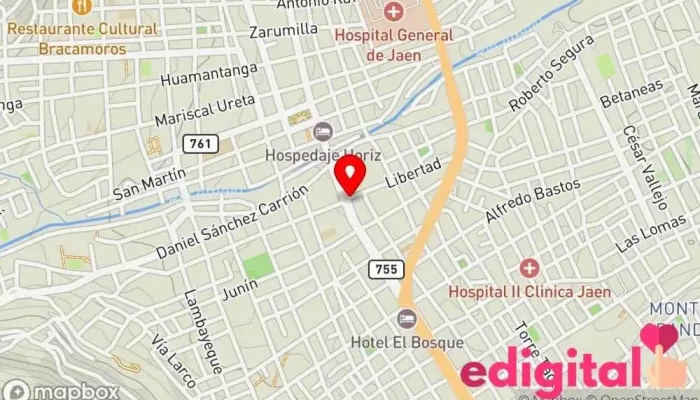 mapa de Boticas Arcangel Farmacia en Jaén