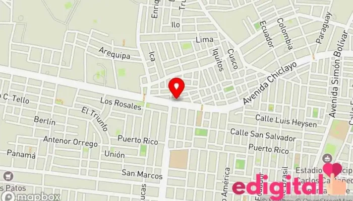 mapa de Boticas Celefarma Farmacia en José Leonardo Ortiz