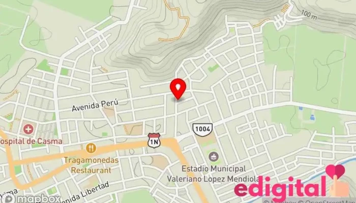 mapa de Boticas del nazareno Farmacia en Casma