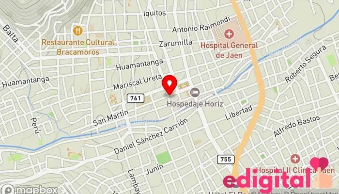 mapa de BOTICAS DEL NORTE - JAÉN Farmacia en Jaén