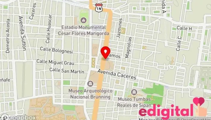 mapa de Boticas Dermatologica Farmacia en Lambayeque