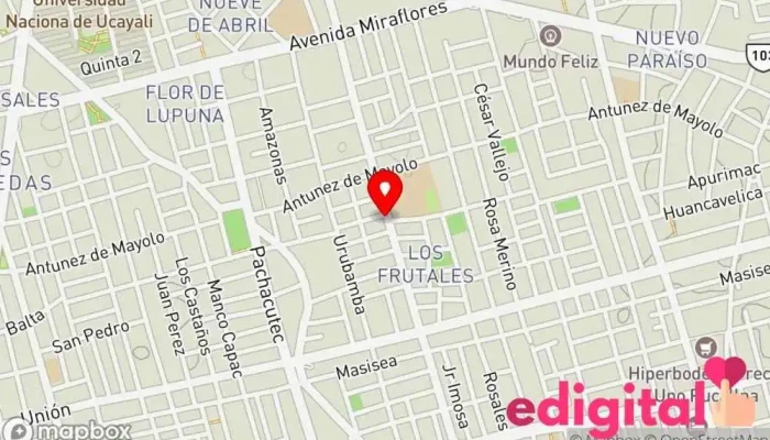 mapa de BOTICAS ECONOMICAS DEL ORIENTE Farmacia en Pucallpa