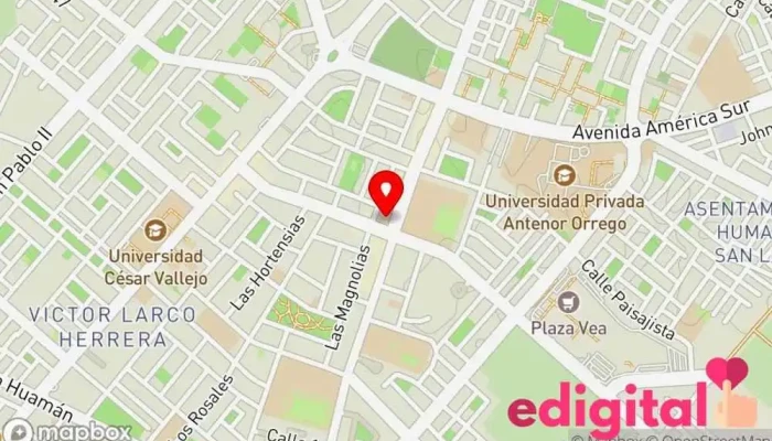mapa de Boticas Felicidad Farmacia en Trujillo
