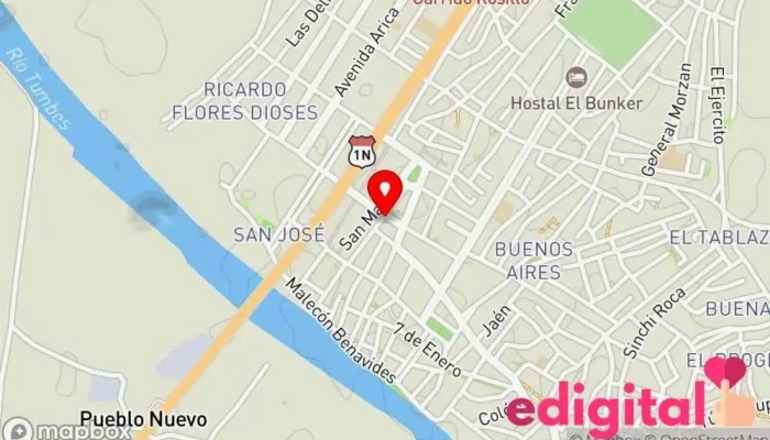 mapa de Boticas Felicidad Farmacia en Tumbes
