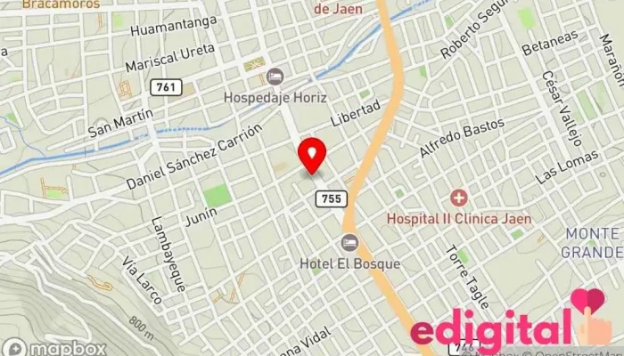 mapa de Boticas Inmaculada Santa Luz Tienda de comestibles, periódicos y medicamentos en Jaén