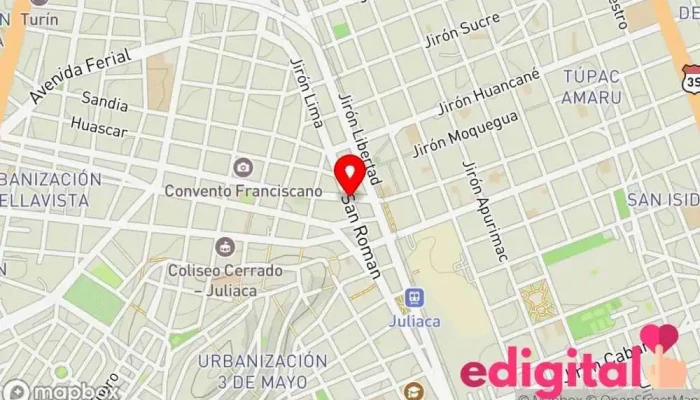 mapa de Boticas Kmd Pharma Farmacia en Juliaca