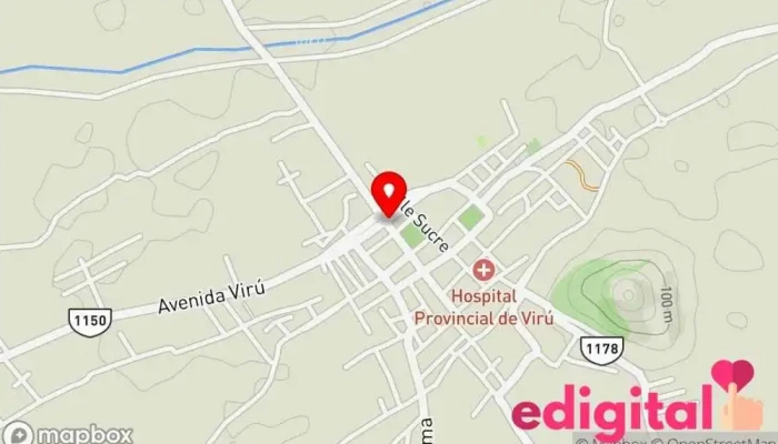 mapa de Boticas Mi Farma Farmacia en Virú